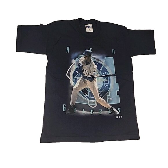 vintage youth XL KEN GRIFFEY Jr. SEATTLE MARINERS PRO PLAYER 1996 T SHIRT tee - Picture 1 of 6